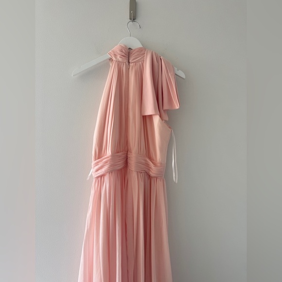 MAC DUGGAL Pink High Neck Chiffon Gown 10 - Picture 9 of 11